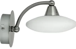 Kinkiet Elisa 1x40W G9  satyna-nikiel+białe szkło