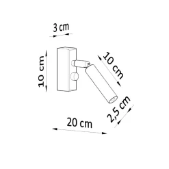 Kinkiet EYETECH 1 czarny