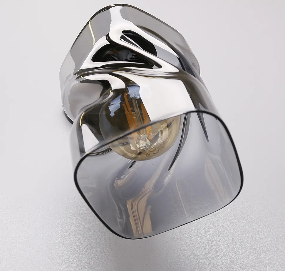 Kinkiet Felis lampa czarny 1x60W E27 klosz dymiony