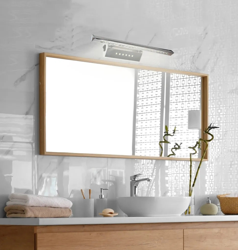 Kinkiet Forte LED 3 7W LED rurka trójkątna z wyłącznikiem chrom