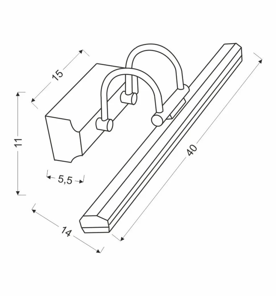 Kinkiet Gizel 7W LED 4000K chrom