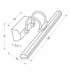 Kinkiet Gizel 7W LED 6500K chrom