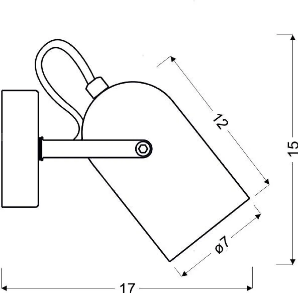 Kinkiet Gray 1x40W E14 szary