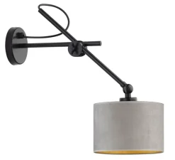 Kinkiet HAMILTON VELUR GOLD czarny szary