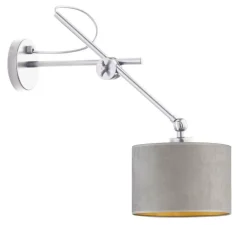 Kinkiet HAMILTON VELUR GOLD srebrny szar