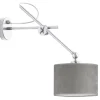 Kinkiet HAMILTON VELUR srebrny, szary