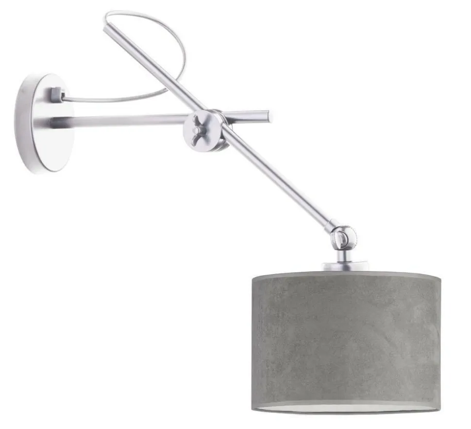 Kinkiet HAMILTON VELUR srebrny, szary