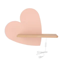 Kinkiet Heart lampa 5W LED 4000K iq kids  z przew różowy