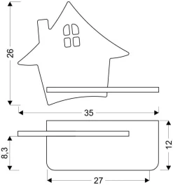 Kinkiet House lampa 4W LED 4000K kl iq  kids szary