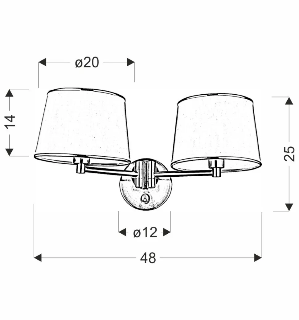 Kinkiet Ibis 2x40W E14 patyna