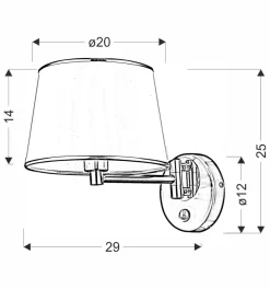 Kinkiet Ibis 1x40W E14 satyna