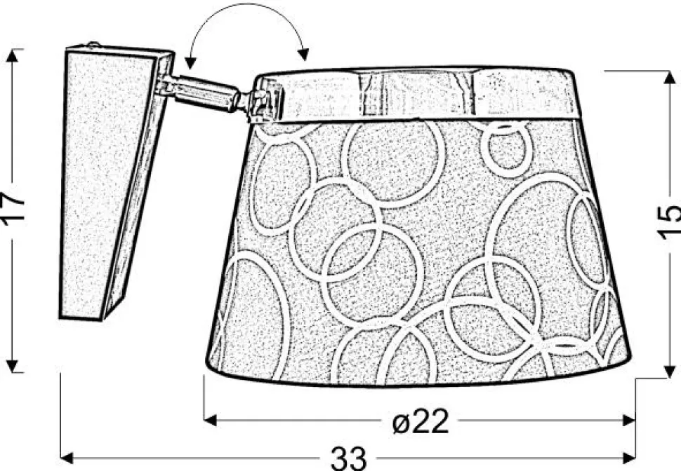 Kinkiet Impresja 1*60W E27 biały chrom