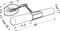 Kinkiet Jadet łazienkowy 2x40W E14 chrom