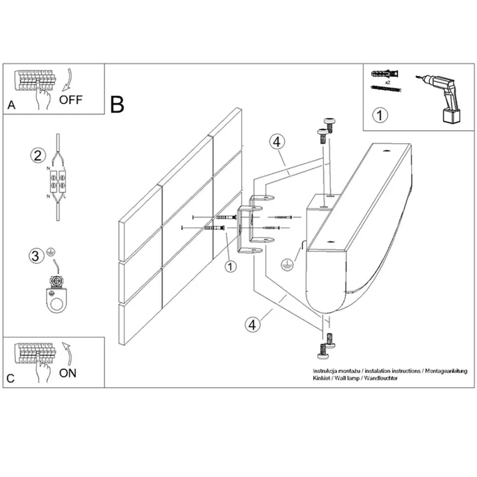 Kinkiet JORUN biały LED 4000K