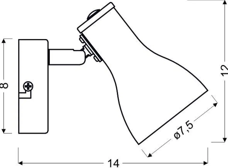 Kinkiet Julie 1x40W E14 szary