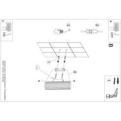 Kinkiet KARBON 20 złoty