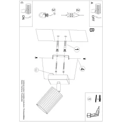 Kinkiet KARBON czarny