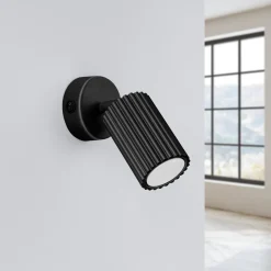 Kinkiet KARBON czarny z włącznikiem