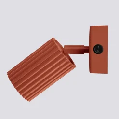 Kinkiet KARBON ochra czerwona  z włącznikiem