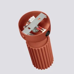 Kinkiet KARBON ochra czerwona  z włącznikiem