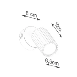 Kinkiet KARBON ochra czerwona  z włącznikiem