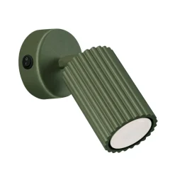 Kinkiet KARBON zielony oliwkowy  z włącznikiem