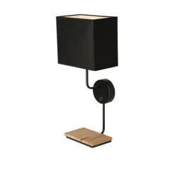 Kinkiet Keto lampa czarny 1x40W E14  abażur czarny z włącznikiem