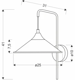 Kinkiet Kiruna Czarny