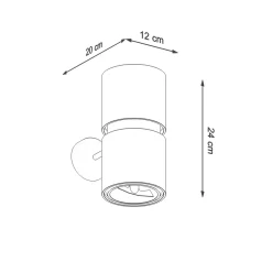 Kinkiet KUKKIA czarna