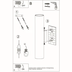 Kinkiet LAGOS 2 czarny