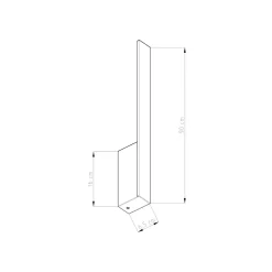 Kinkiet LAHTI L czarny LED 4000K