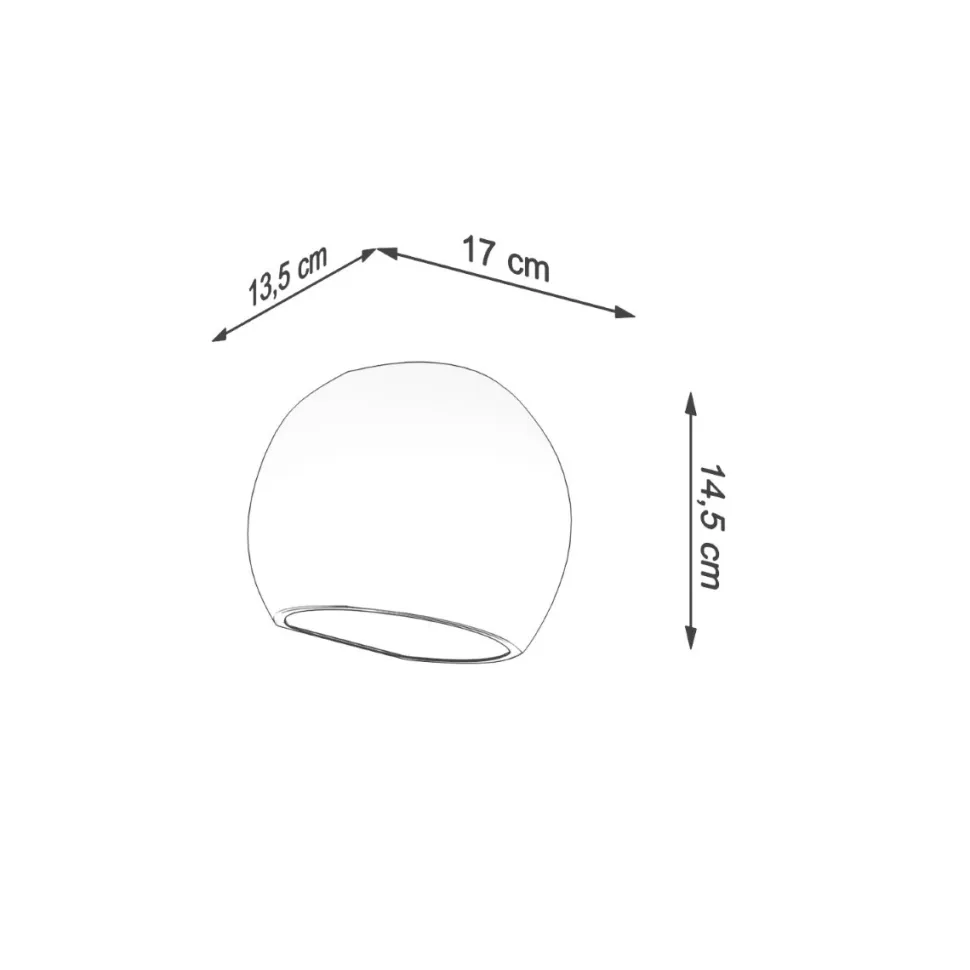 Kinkiet lakierowany GLOBE biały połysk