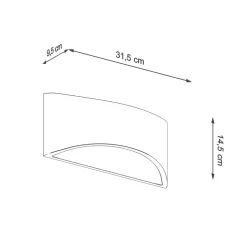Kinkiet lakierowany VIXEN biały połysk