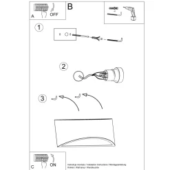 Kinkiet lakierowany VIXEN biały połysk