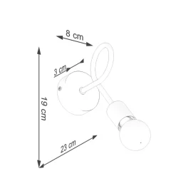 Kinkiet LEVAR czarny