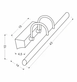 Kinkiet Linea 5W LED chrom