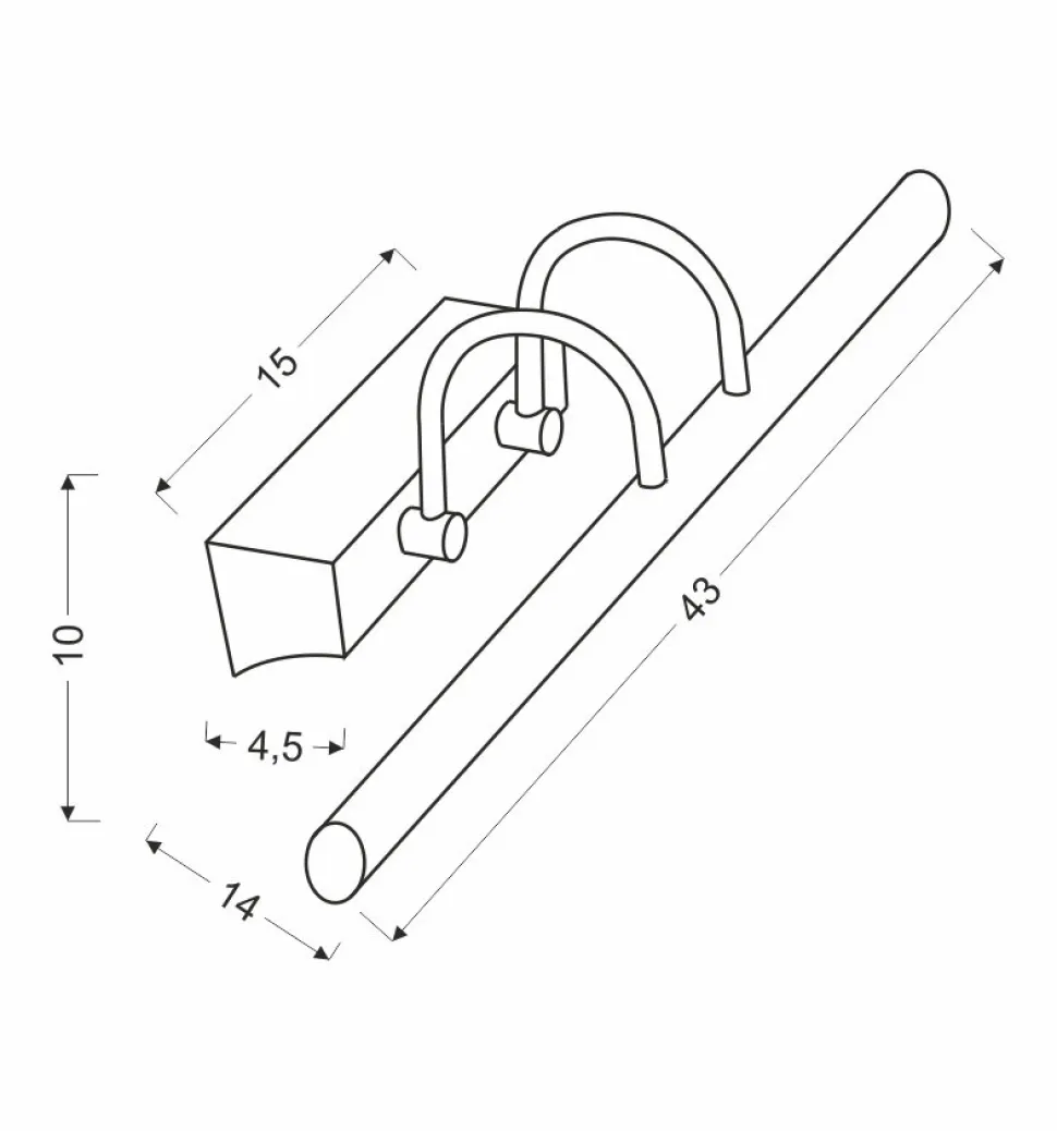 Kinkiet Linea 5W LED chrom