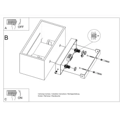 Kinkiet LOBO MAXI czarny