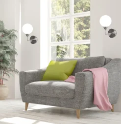 Kinkiet Logos lampa satyna 1x25W G9  klosz biały