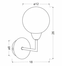 Kinkiet Logos lampa satyna 1x25W G9 klosz biały