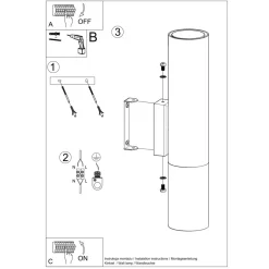 Kinkiet LOOPEZ czarny/chrom