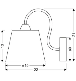 Kinkiet Luk 1x40W E14 chrom