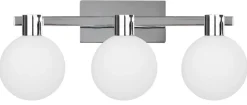 Kinkiet Maldus lampa chromowy 3x40W G9  klosz biały