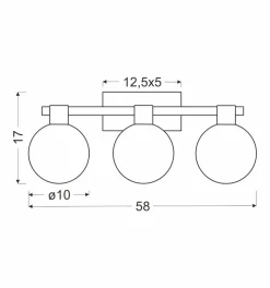 Kinkiet Maldus lampa chromowy 3x40W G9  klosz biały