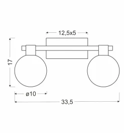Kinkiet Maldus lampa chromowy 2x40W G9  klosz biały