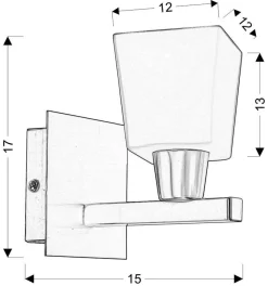 Kinkiet Maxim 1x40W E14 nikiel mat