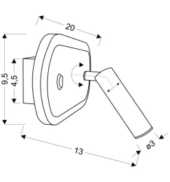 Kinkiet Miracle lampa 6W+3W 4000K LED  biały