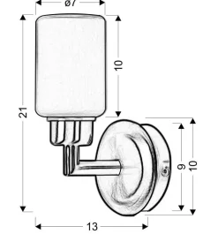 Kinkiet Mirror 1*40W G9 nikiel mat