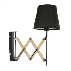 Kinkiet Mito lampa chrom 1x40W E27  abażur czarny