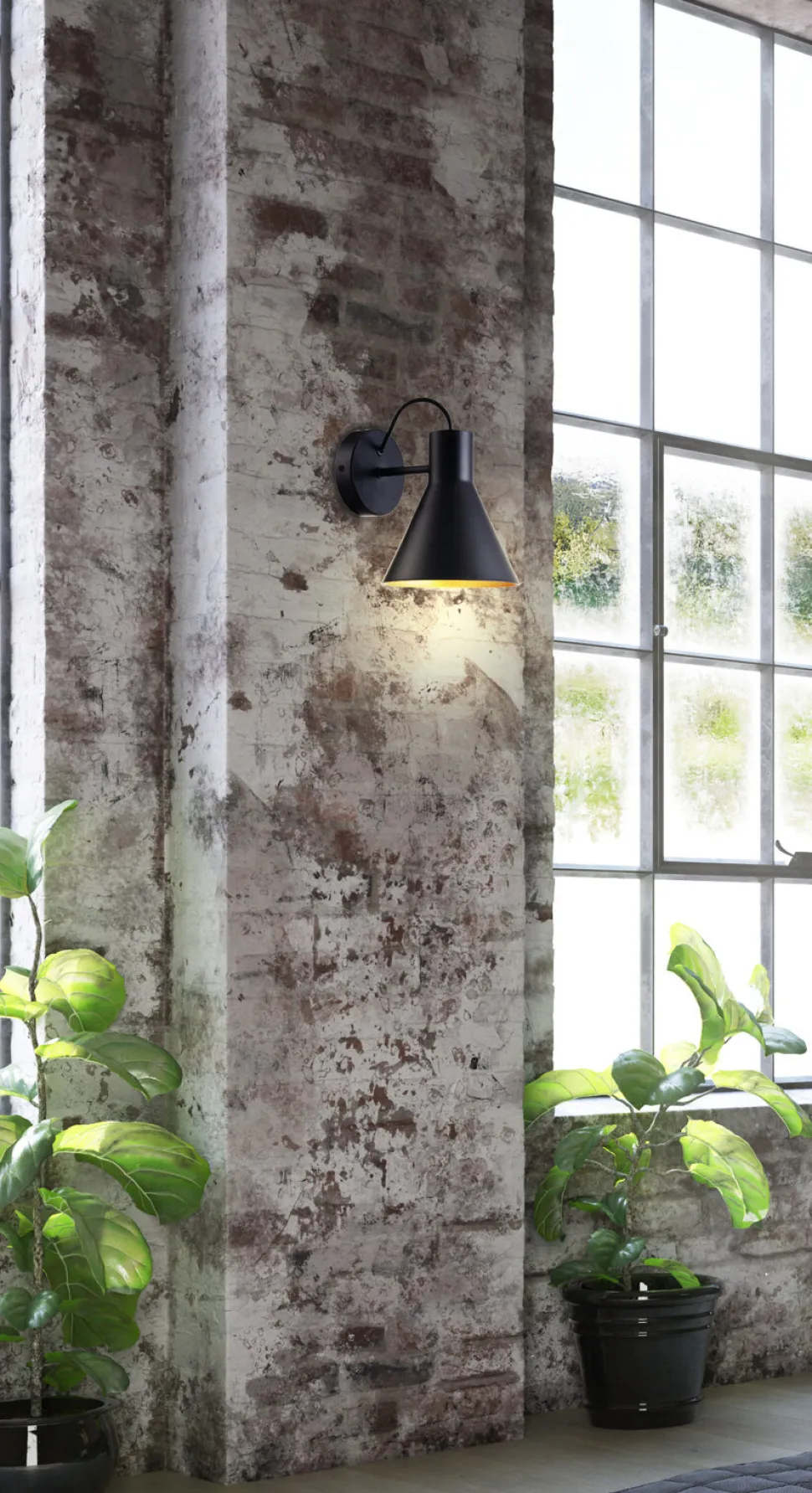 Kinkiet More 1x40W E27 czarny matowy